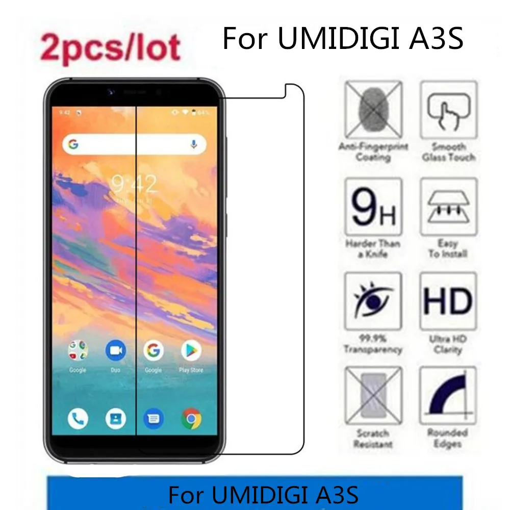 Закаленное стекло 2.5D 9H для UMIDIGI A3S защитная пленка из закаленного стекла
