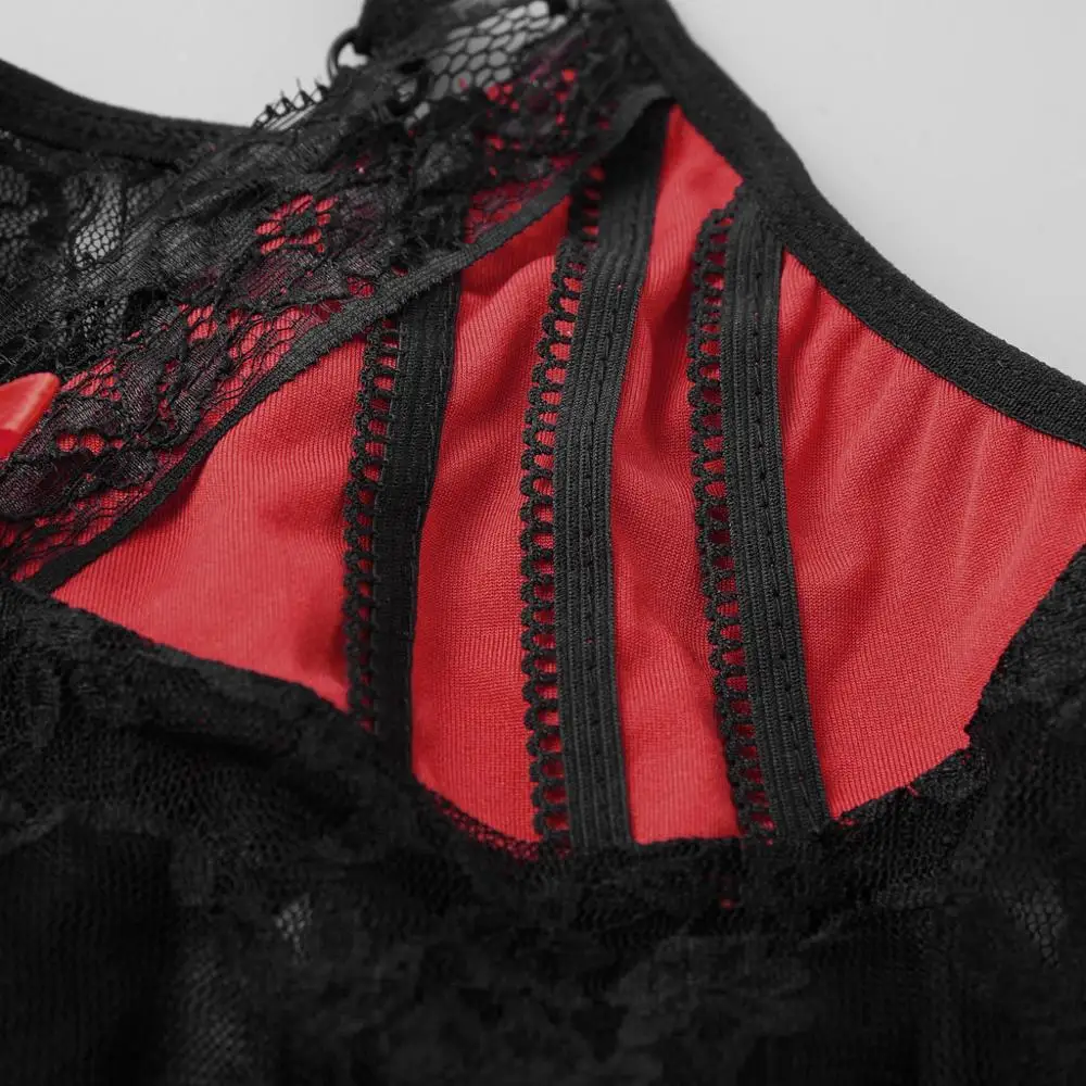 Женская кружевная ночная рубашка с открытыми плечами и разрезом на спине |