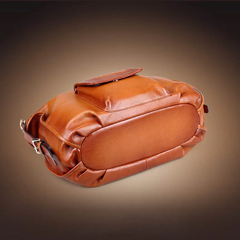 

New Personalized pocket bag, leather handbags, European and American fashion retro shoulder bag, cross-border diagonal large bag