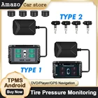 Датчик TPMS для автомобиля, прибор для контроля давления в шинах, для магнитолы, DVD-плеера, с внешними и внутренними USB датчиками