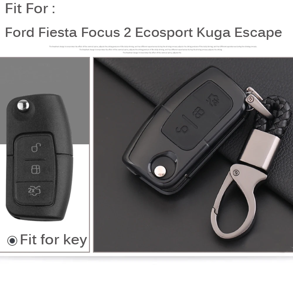 Складной чехол книжка для автомобильного ключа Ford Fiesta Focus 2 Ecosport Kuga Escape C Max Ka 3