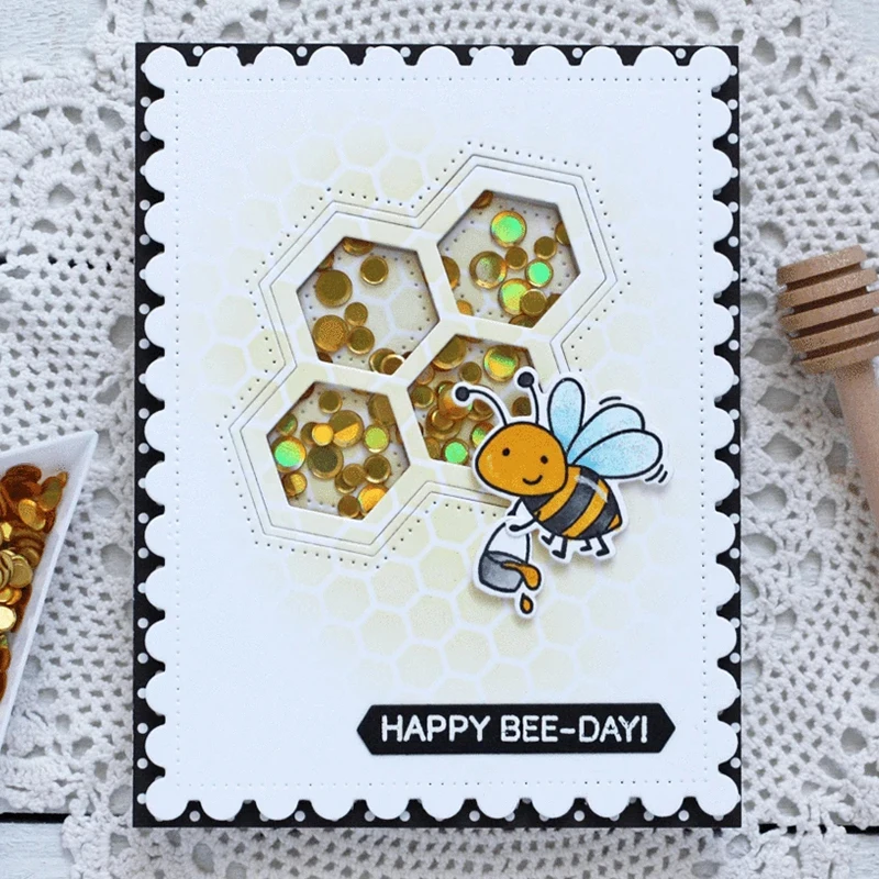 

JC Honeycomb Shape Background Metal Cutting Dies Handmade Scrapbooking DIY Punch Blade Cut Make Stencil Craft Mold Mould Decor