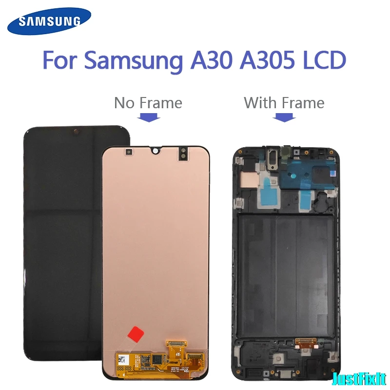 100% оригинал для Samsung galaxy A30 SM-A305F A305A A305 ЖК-дисплей сенсорный экран дигитайзер