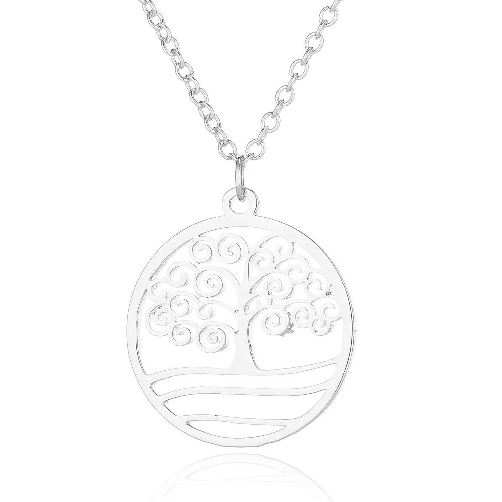 Взрывное простое круглое пустое Дерево жизни из нержавеющей стали женское