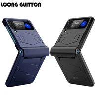 rugged cover for samsung galaxy z flip 3 4 case semi automatic hinge protective heavy duty anti fall case for galaxy z flip 3 4