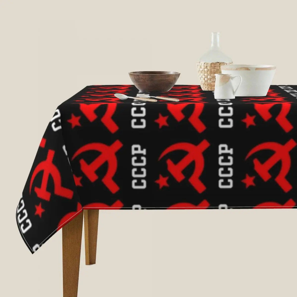 Communist Tablecloth Cheap Kawaii Table Cover Summer Custom Protection Polyester Cloth | Дом и сад