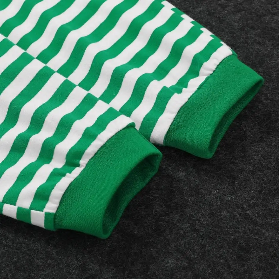 Two Pieces Family Couple Wear Home Service Pajamas Set Christmas Letter Print Striped Parent-child T-shirt Elastic Waist Pants L