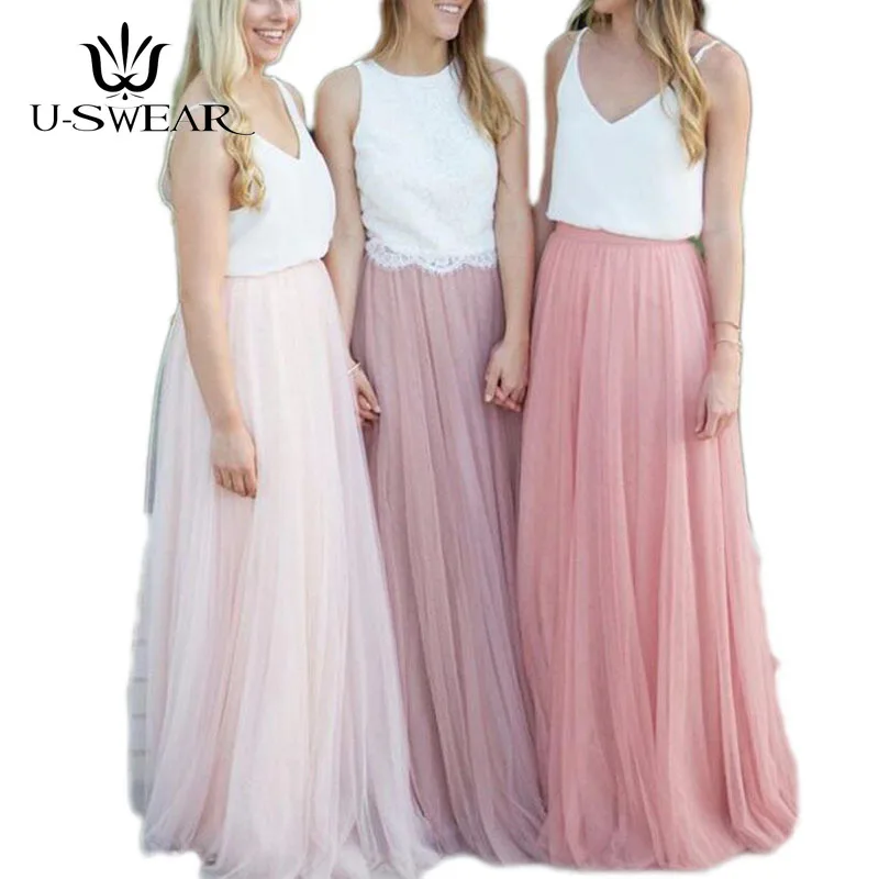 Длинное Тюлевое платье для подружки невесты искусственные платья вечерние НКИ и