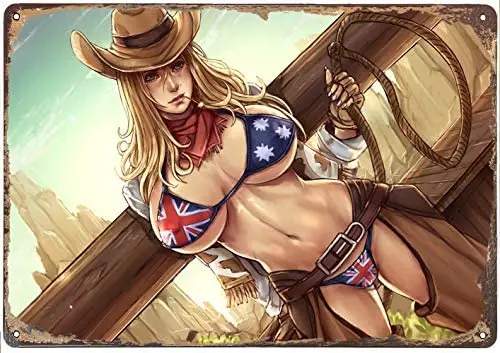 

Значок ICRAEZY в Западном ковбойском стиле, металлическая жестяная вывеска для девушек, 8 х12 дюймов, домашний бар, клуб, ресторан, кафе, Настенны...