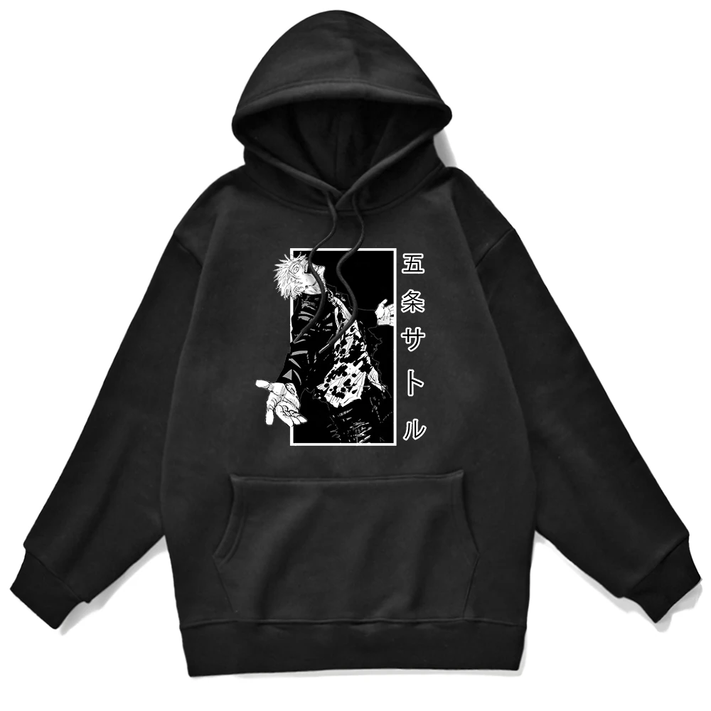 

Jujutsu Kaisen fashion anime printed Cotton Hooded Sweatshirt Vintage Street Fashion Hoodie For Mens Warm Korean Men Pullovers