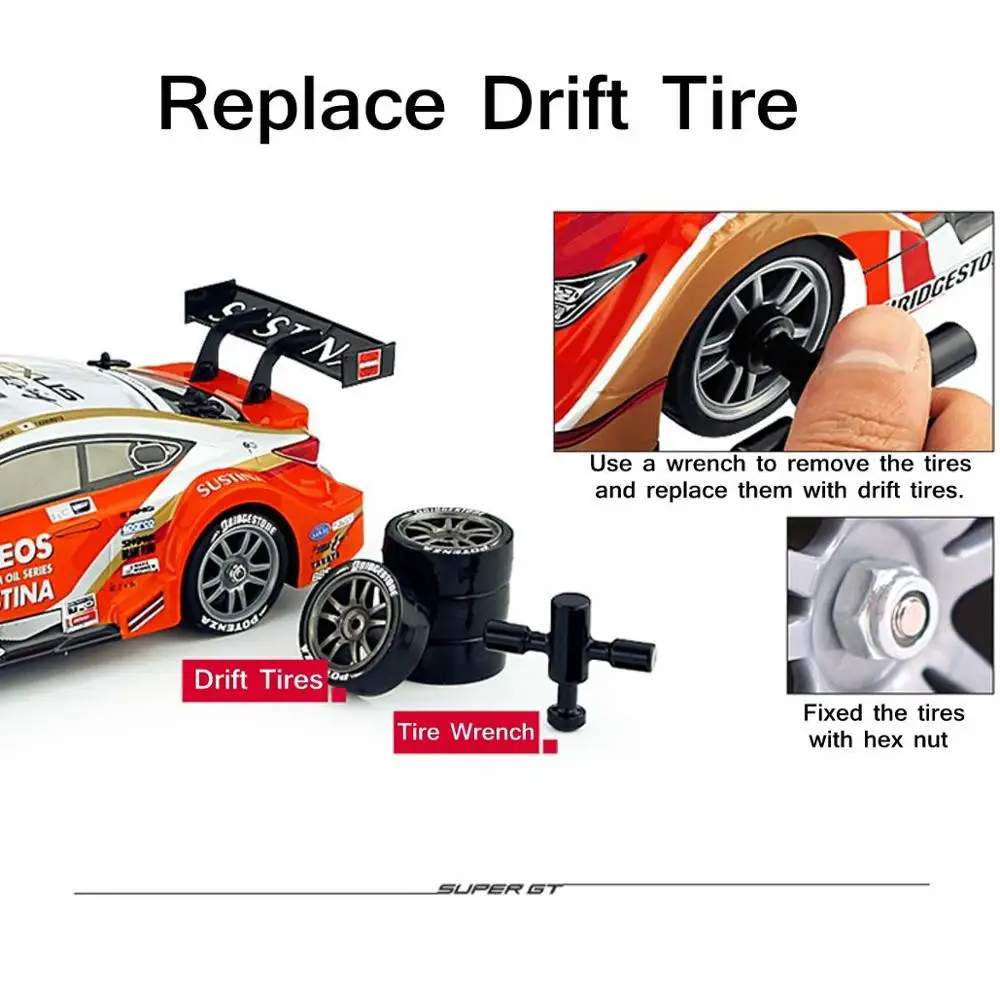 Автомобиль на радиоуправлении 1:16 масштаба с четырьмя приводами 4WD и скоростью до 58 км/ч на частоте 2,4 ГГц GTR. Управление на расстоянии до 30 метров. Электронные игрушки для хобби и подарки.