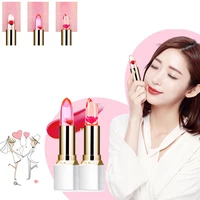 dried flower jelly lipstick temperature color changing lipstick long lasting moisturizer lip balm cute lip gloss make up for lip