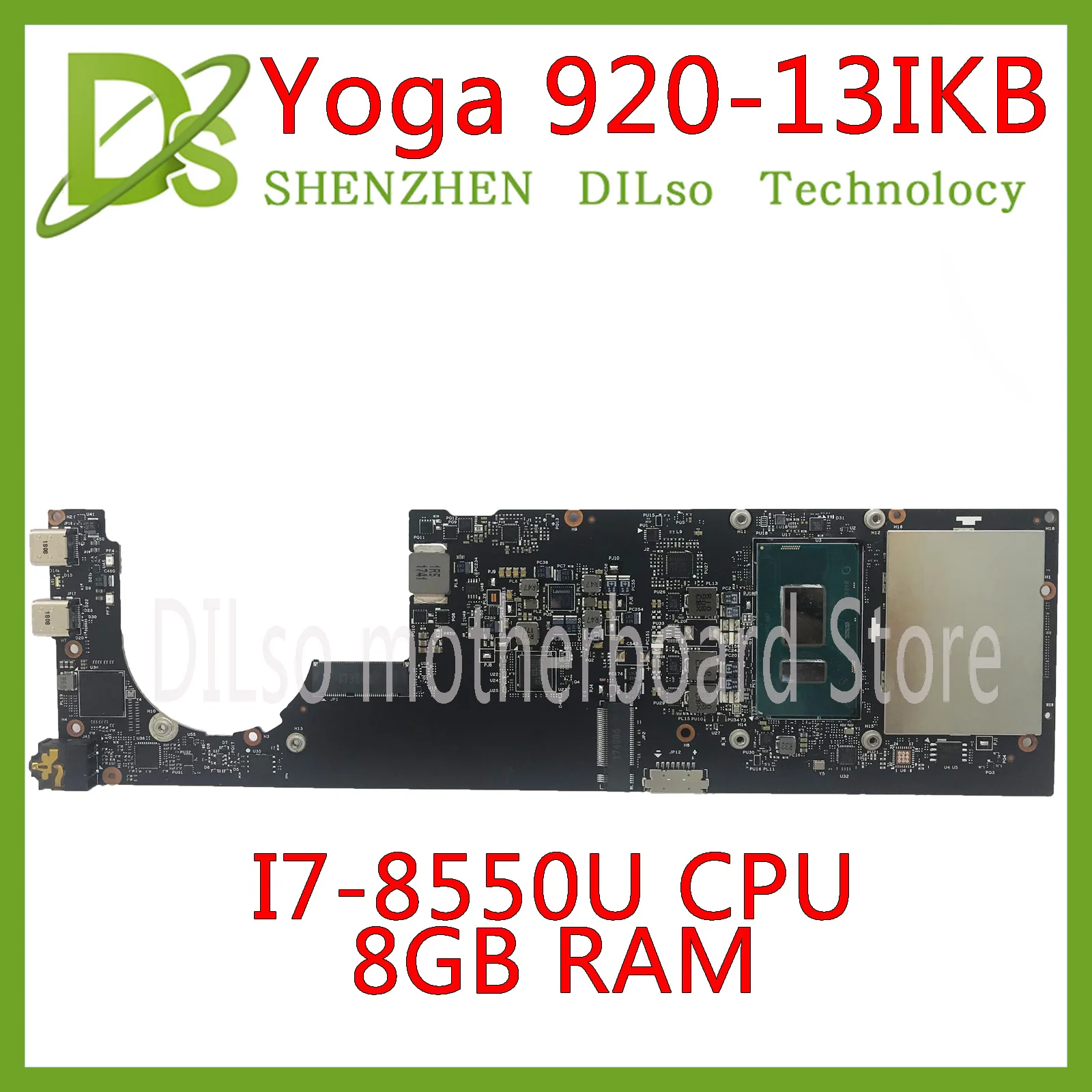 Kefu DYG60 NM-B291 для lenovo yoga 920 yoga 920-13IKB Материнская плата ноутбука 5B20Q09639 I7-8550U 8 Гб ram протестирована Оригинальная работа