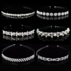 Свадебный головной убор с блестящими кристаллами, аксессуары для волос для девочек, Корона из циркония, головной убор для невесты, свадебные аксессуары