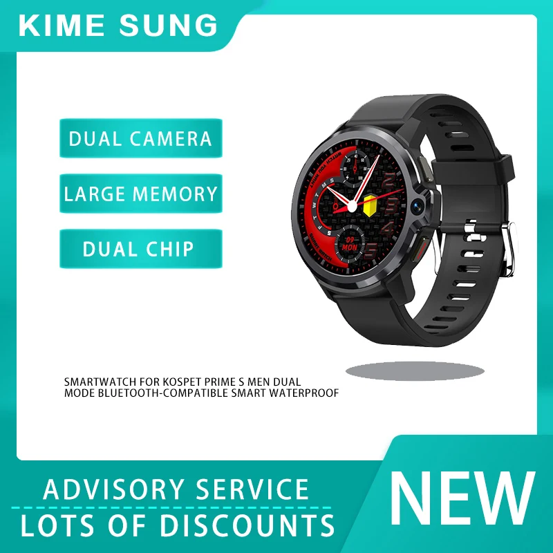 

2021 KOSPET PRIME S smart watch blood pressure heart rate call music multifunctional sports men and women technology watch