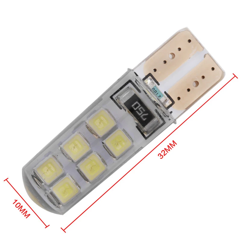 1 шт. светодиодсветильник лампа T10 194 W5W 2835 12SMD|Сигнальная лампа| |