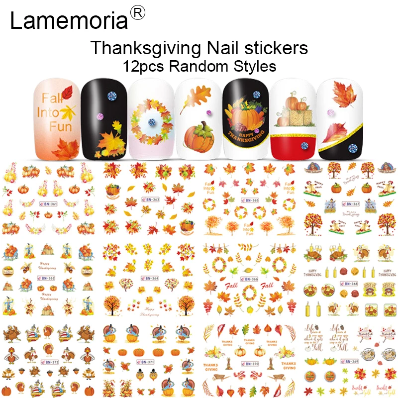 24 шт./компл. Набор наклеек для ногтевого дизайна в стиле Хэллоуин цветок Череп