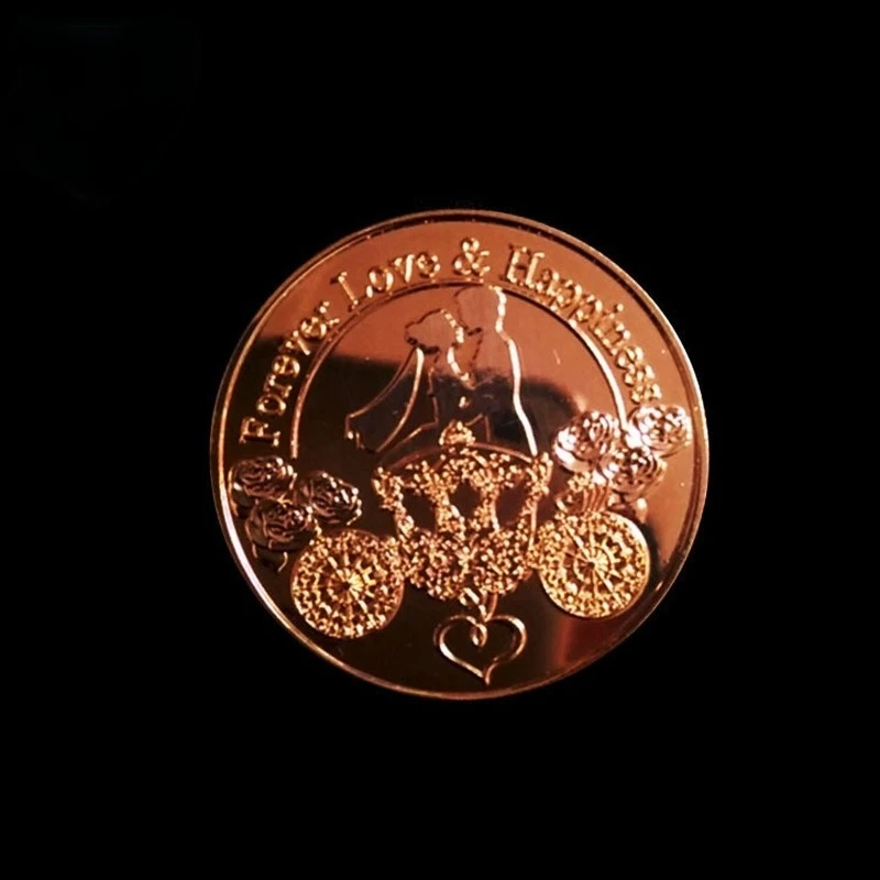 

Rose Love Antique Copper Coins Three-dimensional Single-sided High Relief Souvenir Crafts Valentine's Day Marriage Wedding Gifts