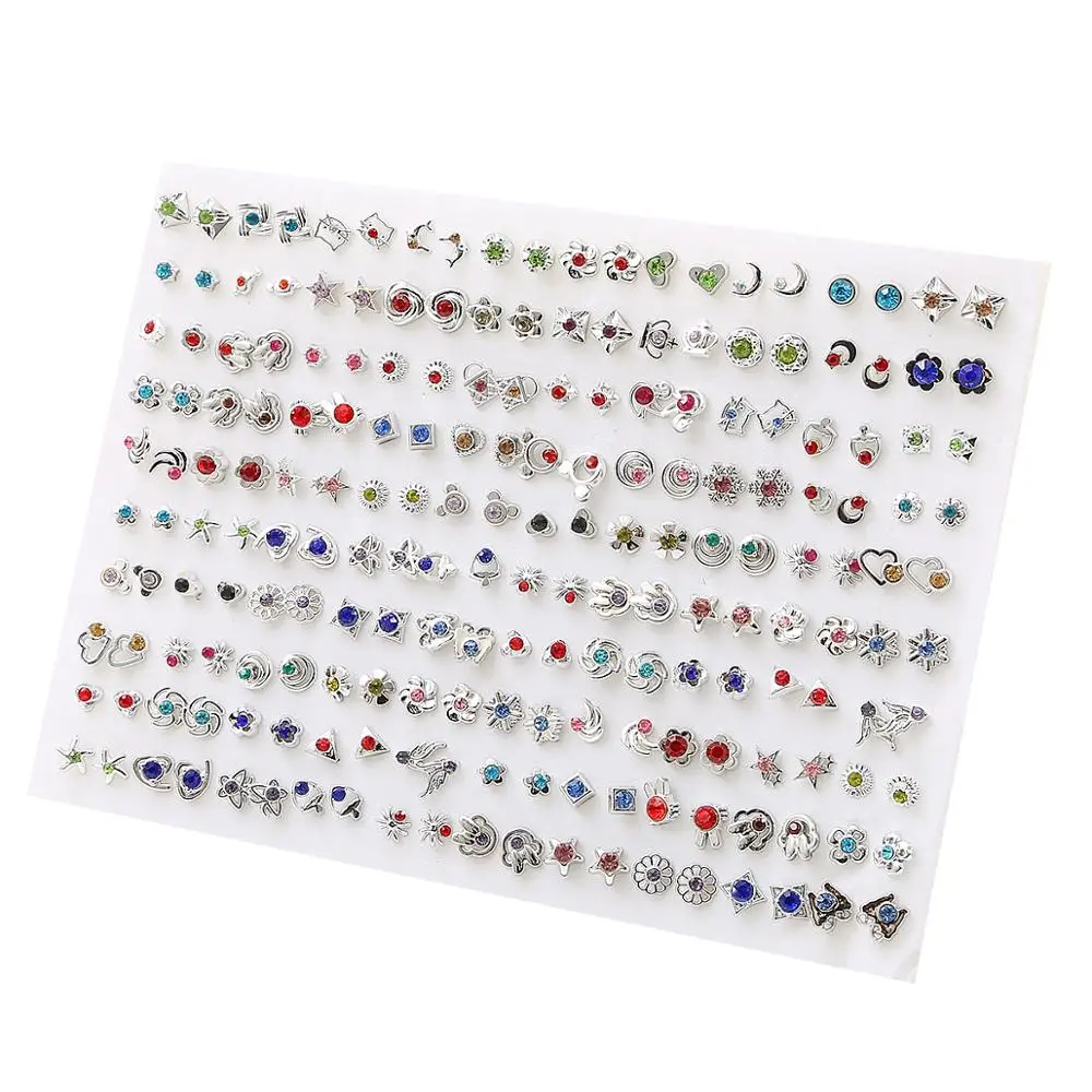 

Серьги-гвоздики, акриловые, с кристаллами, разные формы, 100, Комплект сережек для женщин, для девочек, пластиковые, ювелирные изделия, подарки...