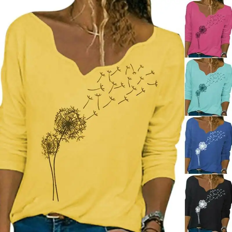 

Женская Повседневная футболка с длинным рукавом