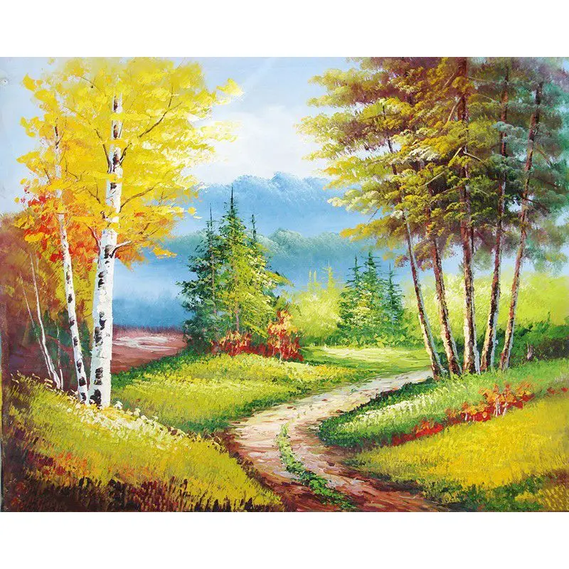 

GATYZTORY Plain Landscap DIY Painting By Numbers Handpainted Oil Painting By Numbers Modern Wall Art Picture