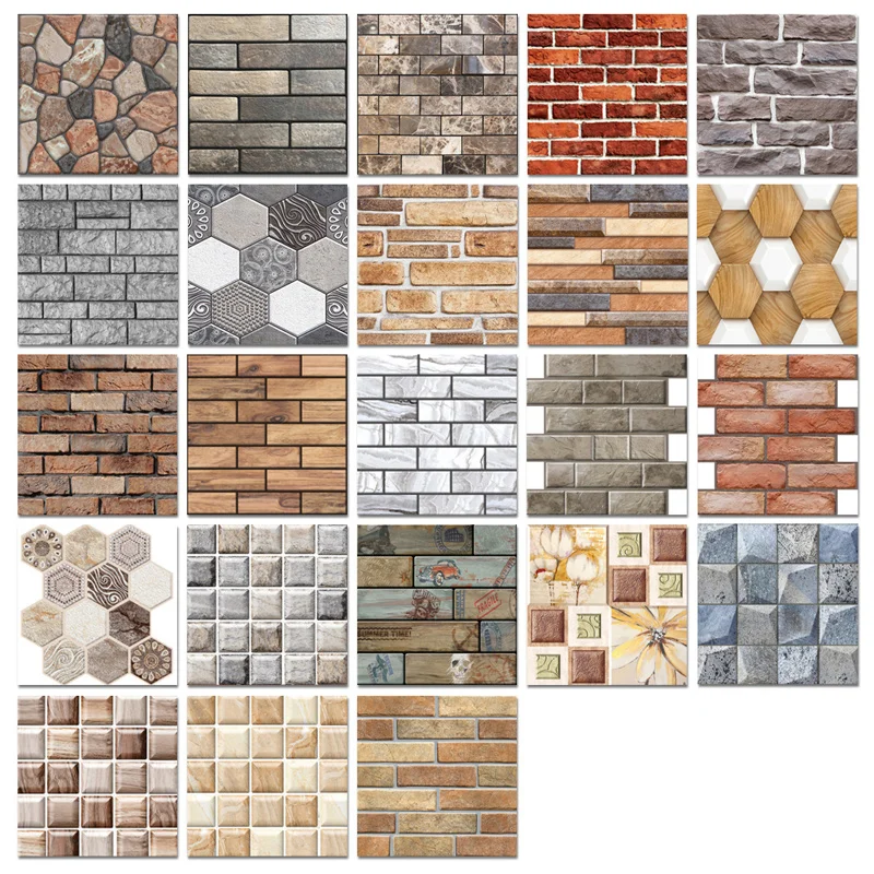 3D обои мраморная кирпичная кожура и самоклеющиеся наклейки на стены водостойкие