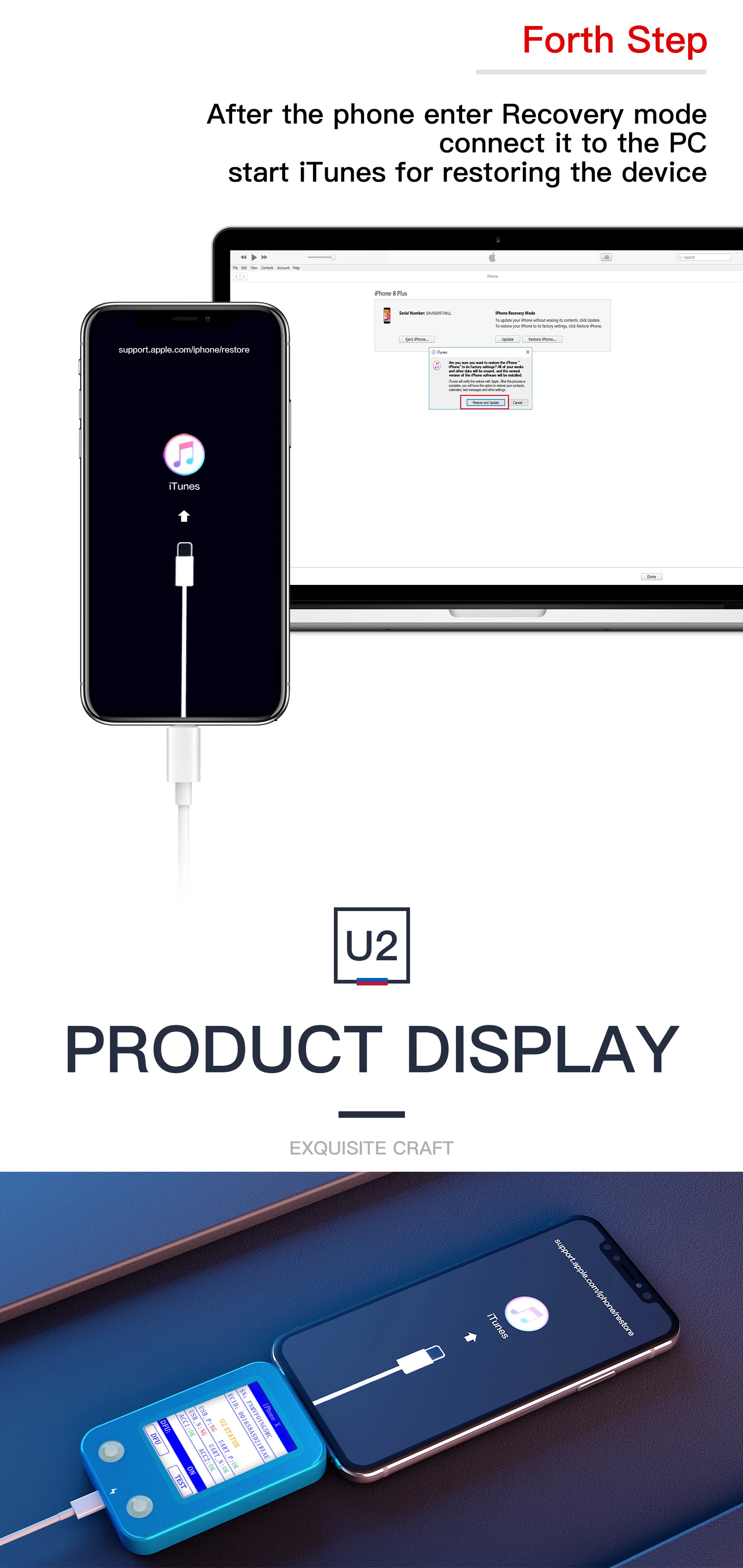 

JC U2 Tristar Tester for iPhone/iPad U2 Charger IC and SN