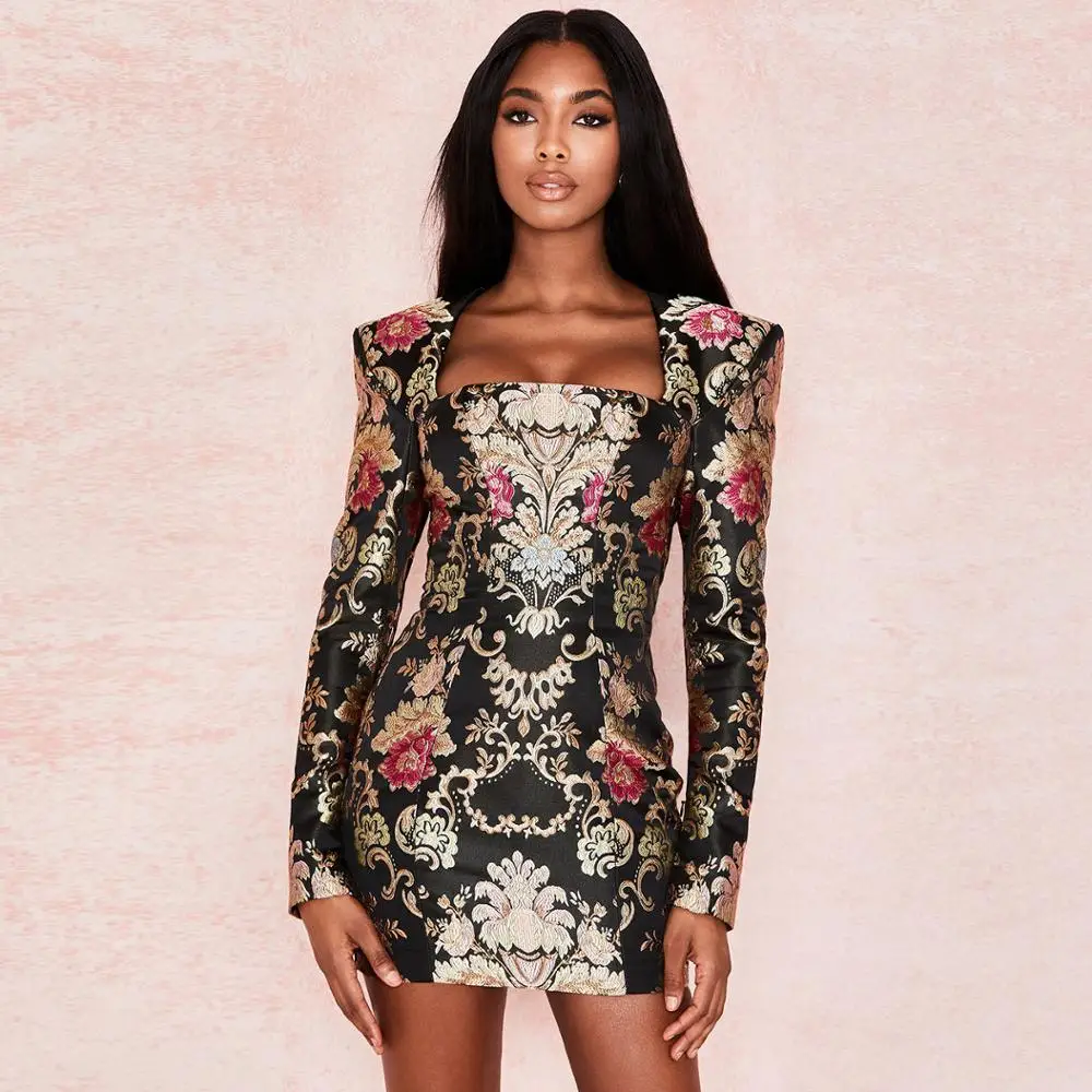 Женское зимнее платье Vestidos винтажное новинка 2020 осенние платья Цветочное с