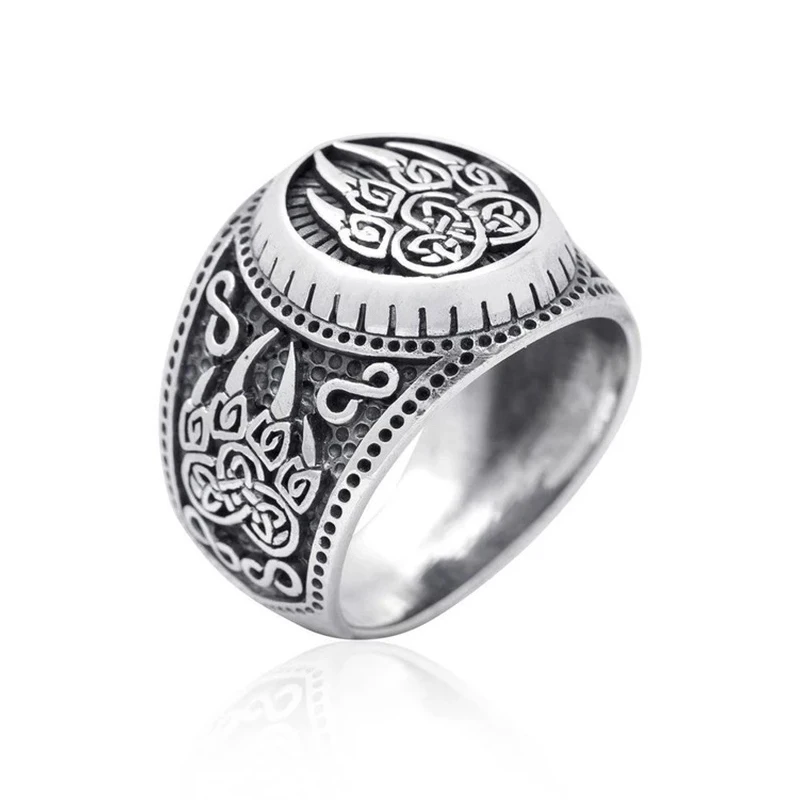 

Fashionable Creative Viking Bear's Paw Men's Ring Norse Mythology Bear Claw Allow Metal Silver Ring Jewelry Party Accessories