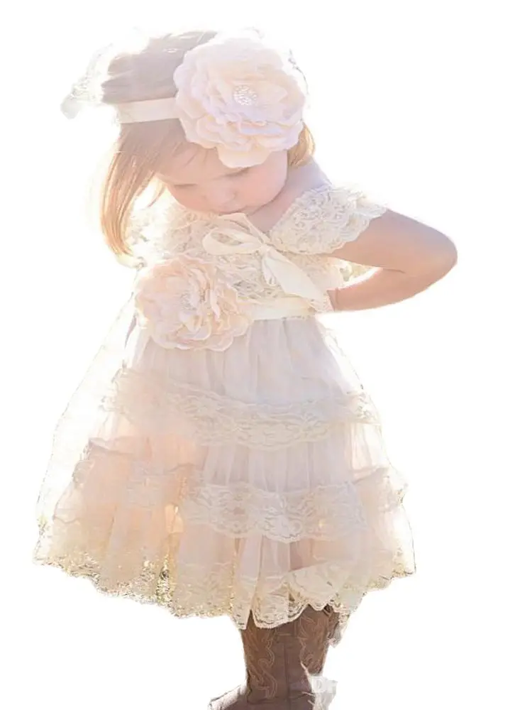 rustic baby dress