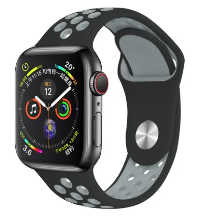 26 Band for Apple Watch 5 4 3 2 1 42MM 38MM soft Breathable strap Silicone Sports bands for Nike+ Iwatch series 5 4 3 40mm 44mm - Цвет ремешка: 26