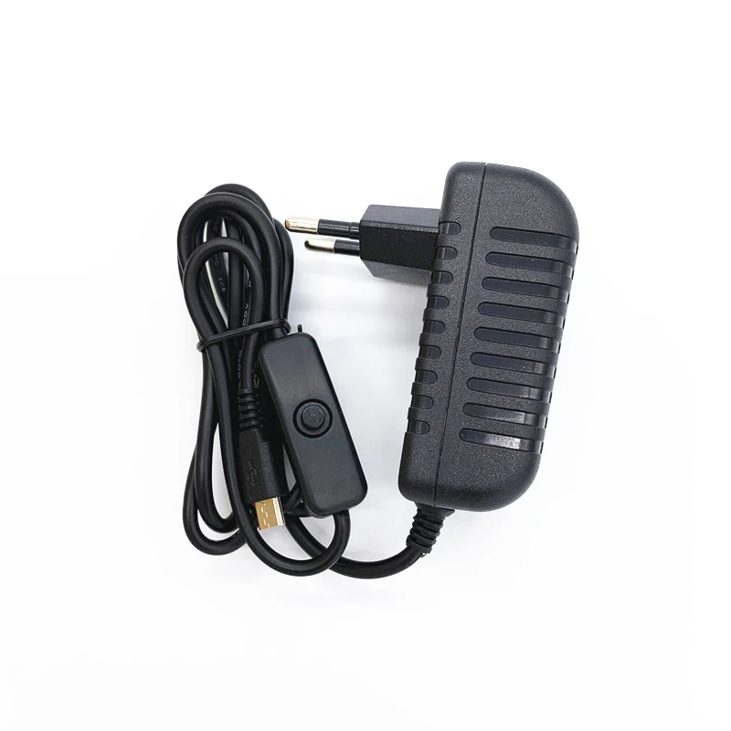 AC 100-240V DC 5 V 3A блок питания Кнопка переключения питания адаптер питания микро USB порт 5 V Вольт для Raspberry Pi 3 Model B+ плюс