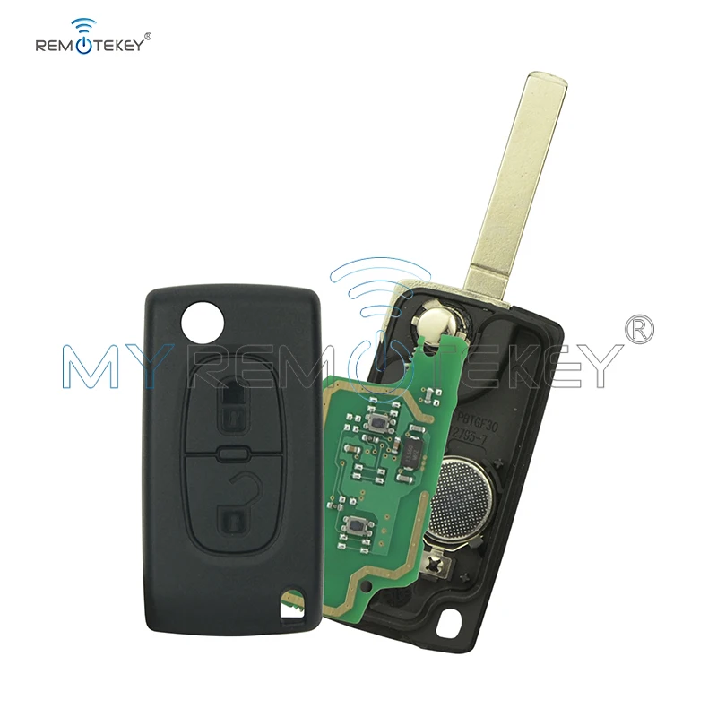 Remtekey 5 шт. CE0536 207 307 308 Автомобильный Дистанционный ключ для Peugeot 2 кнопки 434 МГц VA2