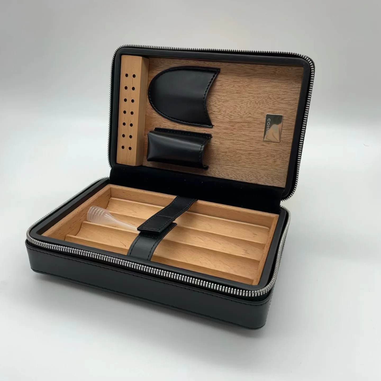 COHIBA кедрового дерева коричневый хьюмидор путешествия Портативный кожаный