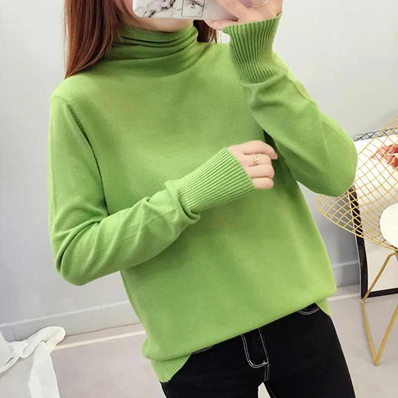 Turtleneck Women Sweater Winter Warm Female Jumper Thick Christmas Sweaters Ribbed Knitted Pullover Top Pull Hiver Femme | Женская