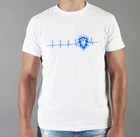 Футболка Мужскаяженская из 100% хлопка, тенниска унисекс с рисунком сердцебиения Орды альянса, Черная майка