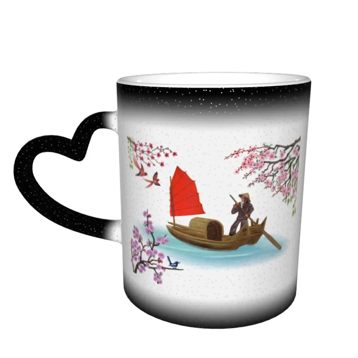 

Cherry Blossom Mug Creative Classic Mug Porcelain Hot Chocolate That Changes Color Cups