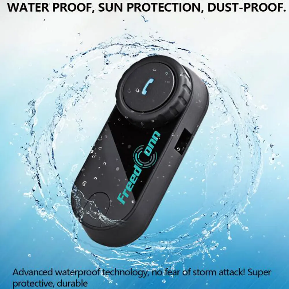 Мотогарнитура на шлем FreedConn TCOM VB Водонепроницаемая Bluetooth гарнитура для мотошлема