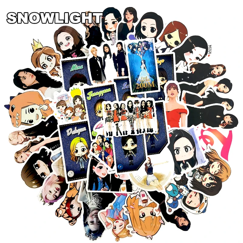 10/50 шт./компл. корейские двойные Мультяшные кавайные наклейки для ноутбука багажа