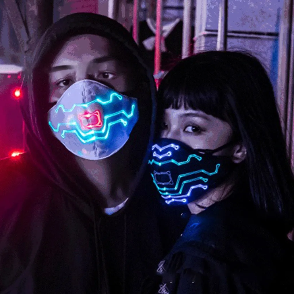 Маска со светодиодный светильник кой для косплея музыки вечеринки маски с