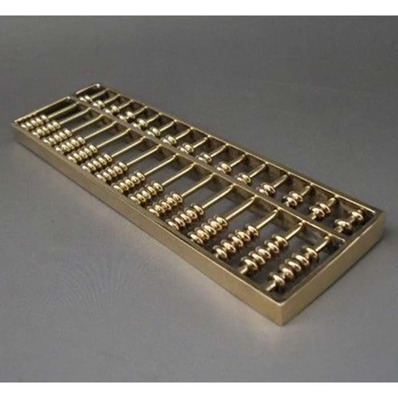 

Коллекционный китайский Тибетский латунный резной калькулятор Abacus