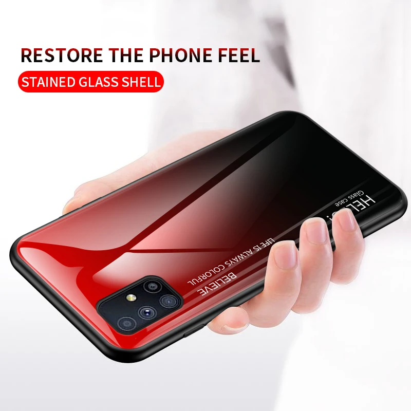 

For Samsung M31s Case Tempered Glass Back Cover Phone Case For Samsung Galaxy M31s Case on M31 S M 31S Galaxy M31 Phone Cases