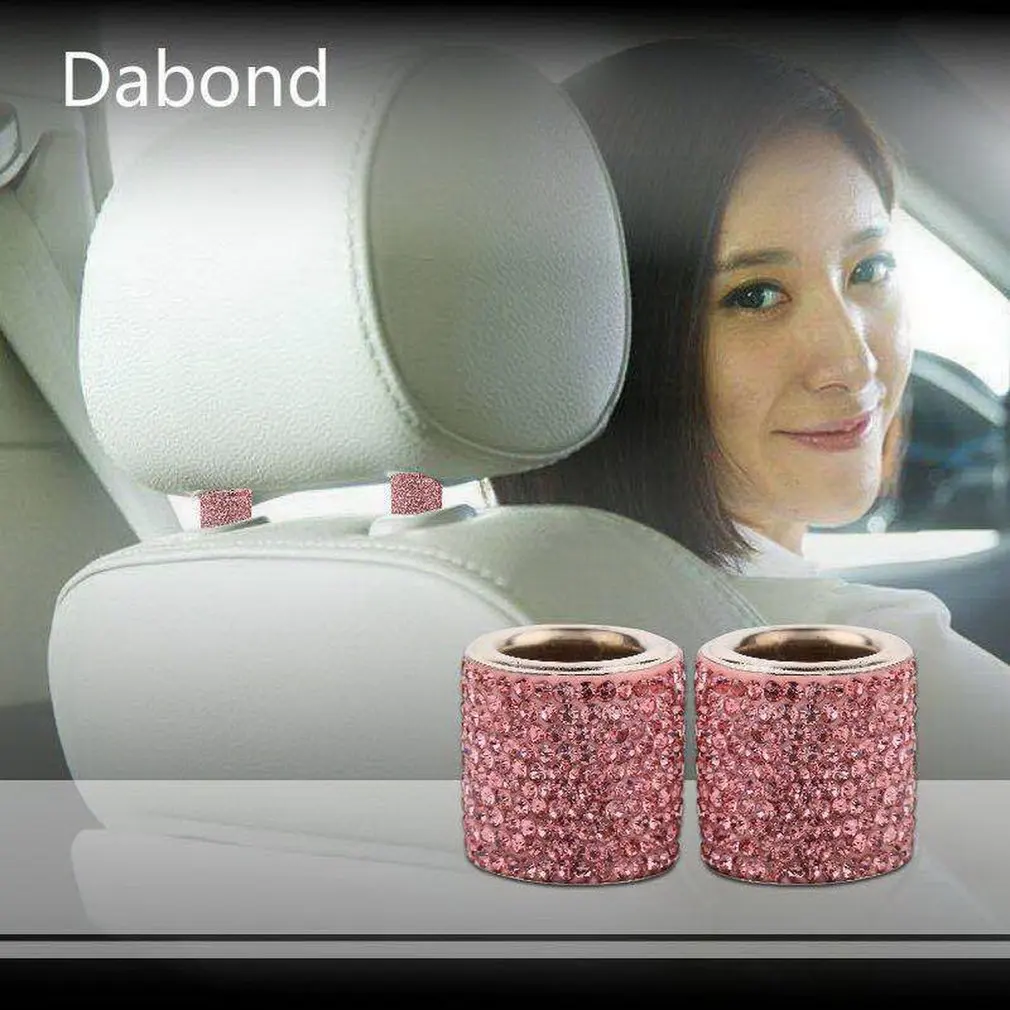 

1PCS Universal Crystal Rhinestone Car Seat Headrest Ring Collars Decor Charms Diamond Bling Car Interior Accessories