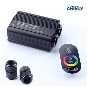 Волоконно-Оптический Двигатель 32 Вт, двойная головка, светодиодный источник светильник, Радиочастотный пульт дистанционного управления, драйвер для всех оптоволоконных кабелей