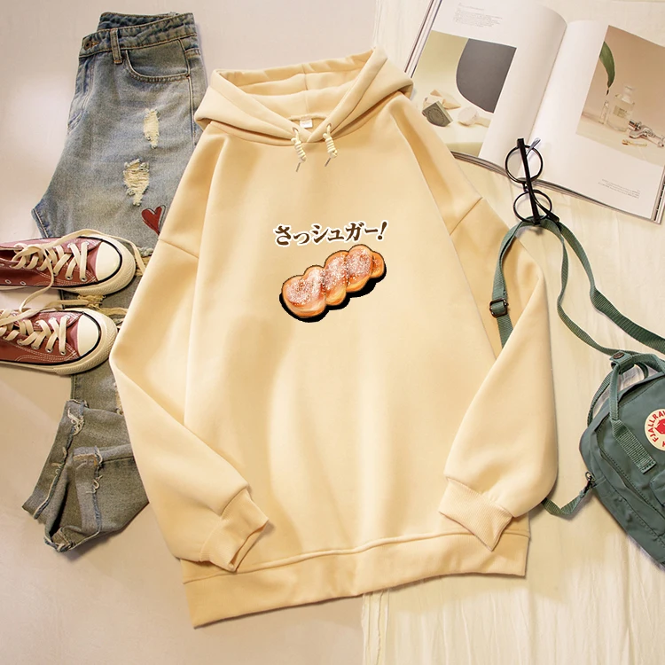 

Japanese Fashion New Sweatshirt 2020 Women Men Hoodie Food Harajuku Print Pullover Unisex Winter Casual Oversized Streetwear Top