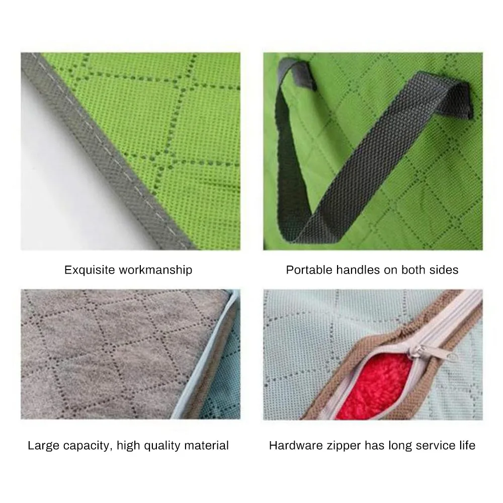 

New Non-woven Clear Window Clothes Storage Bag Organizer Folding Closet Organizer For Pillow Quilt Blanket Quilt Bag Organizer
