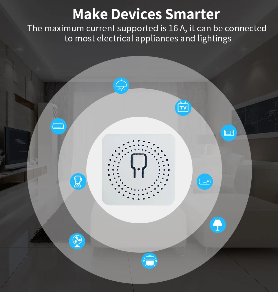 

Автоматический выключатель для умного дома, 16 А, Wi-Fi