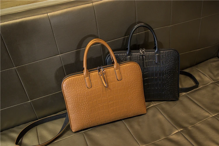 New Girls Shoulder Office Laptop Bags For Women Leather Business Briefcase Woman Laptop Handbag 13" 14" 15 Inch For Macbook Air