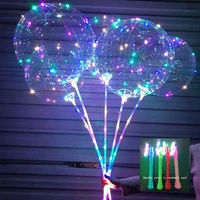 flashing lamps balloon led with stick transparent balloons birthday party kids toy wedding decorations 3rd light led balloon