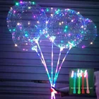 Мигающие лампы, светодиодные шары на палочке, прозрачные шары, детские игрушки для дня рождения, свадебные украшения, 3-светильник светодиодный Светодиодный шарик